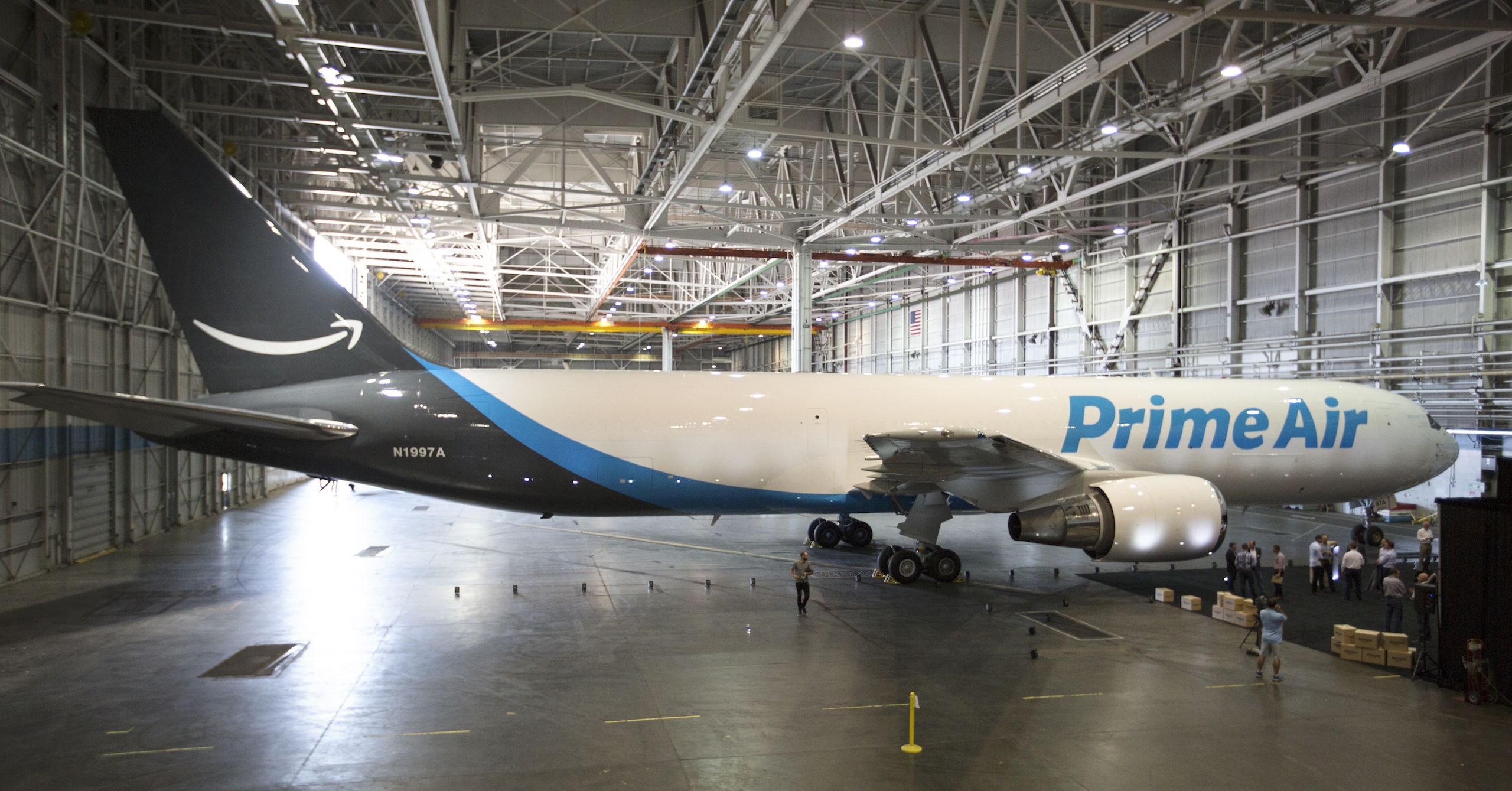An Amazon 'Prime Air' plane. The company is investing in its own planes to deliver packages faster and more efficiently. Image: Amazon