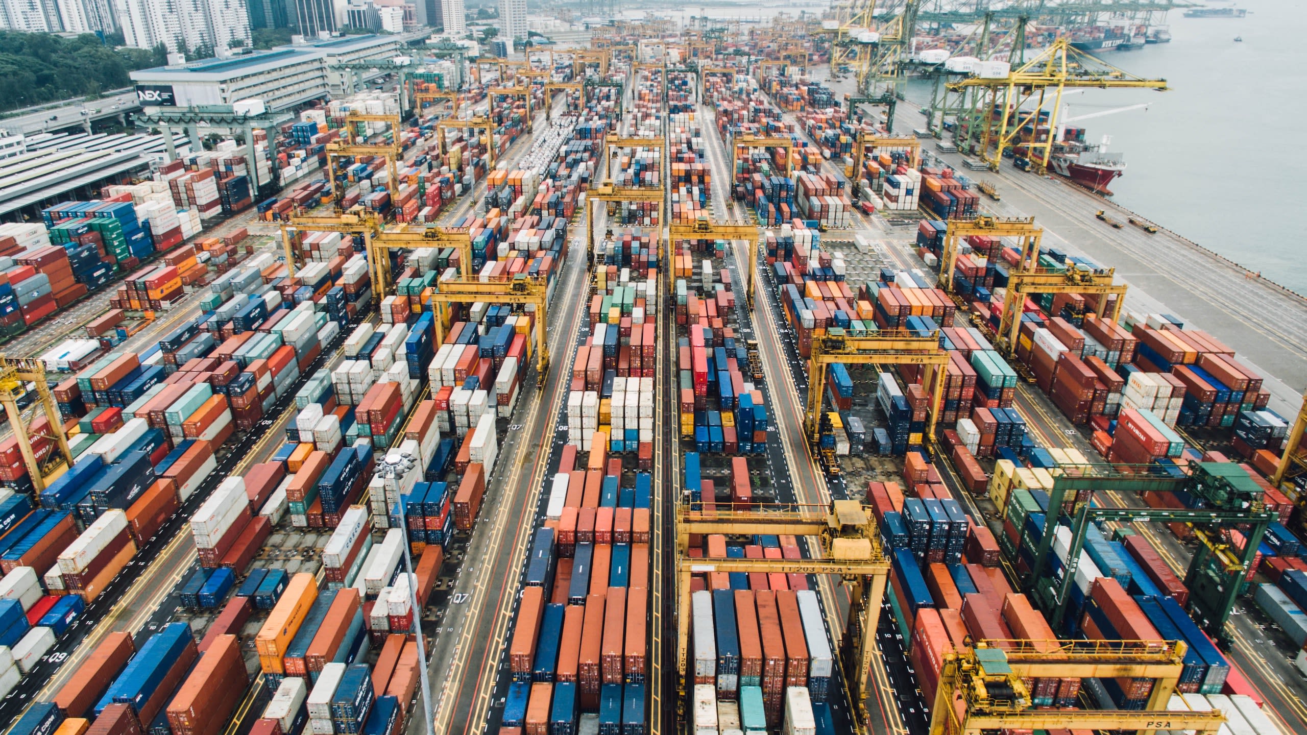 The port of Singapore.